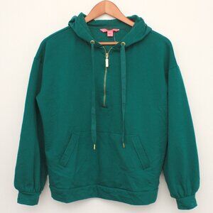 Lilly Pulitzer Suri Hoodie Women's Half Zip Green Small